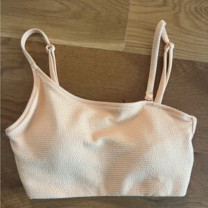 Peach Textured Bikini Top